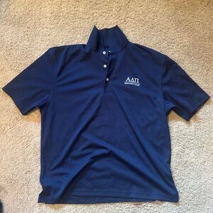 Navy Blue Polo Shirt with Alpha Delta Pi ADPI Embroidered Logo